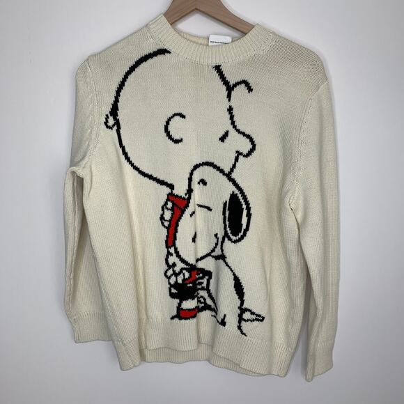 CHINTI & PARKER Snoopy & Charlie Hug Sweater In Nude Small NWOT - Picture 2 of 13